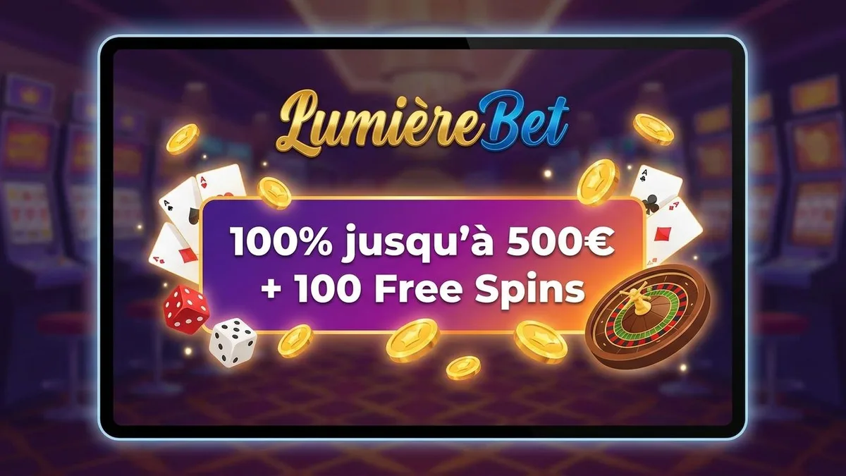 LumièreBet bonus de bienvenue